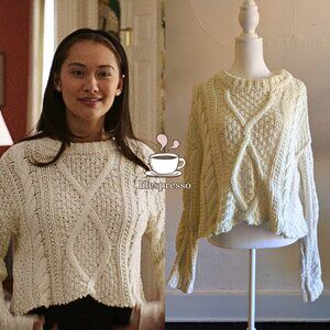 free people cutting edge cable knit sweater ASO belly the summer i turned pretty